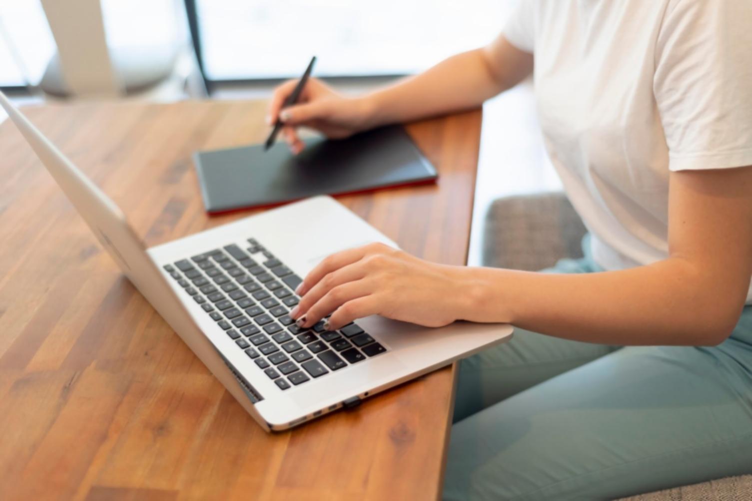 Professional financial analysis workspace with modern tools and data visualization